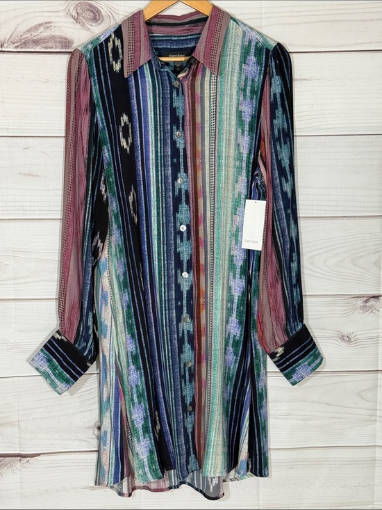 Karen Kane Dresses & Skirts - NWT Karen Kane Striped Multicolor Long-Sleeve Shirt Dress Size Large